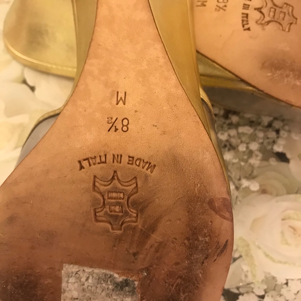 Mizrahi Gold Wedge Mule  -Size 8.5 - Picture 8 of 10